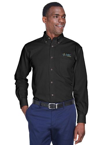 Harriton Men's Easy Blend Long-Sleeve Twill - Tall image thumbnail