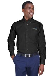 Image of Harriton Men's Easy Blend Long-Sleeve Twill - Tall