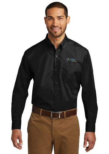 Port Authority Long Sleeve Poplin Shirt - Tall image thumbnail