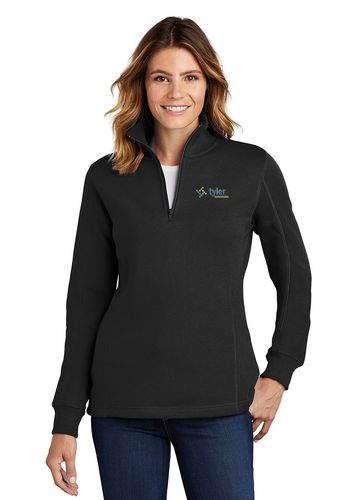 Ladies 1/4 Zip Sweatshirt image thumbnail