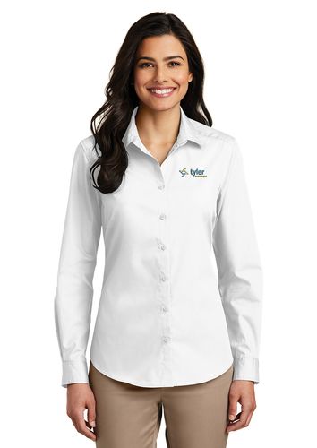 Port Authority Ladies Long Sleeve Poplin Shirt image thumbnail