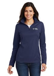 Image of Port Authority Ladies Pinpoint Mesh 1/2 Zip