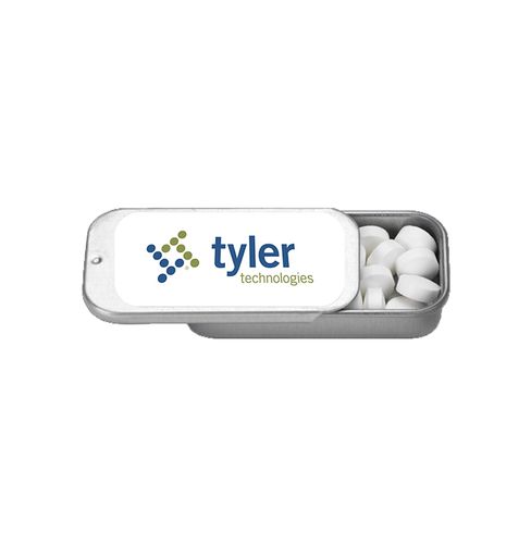 2" x 1" Small Silver Rectangular Slider Tin image thumbnail