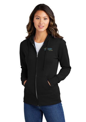 Port & Company® Ladies Core Fleece Full-Zip Hooded Sweatshirt image thumbnail