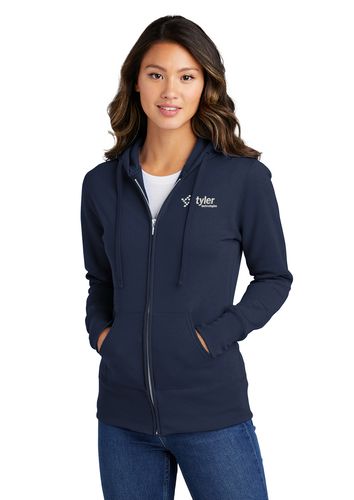 Port & Company® Ladies Core Fleece Full-Zip Hooded Sweatshirt image thumbnail