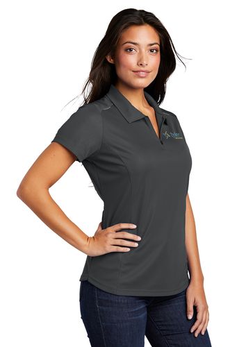 Port Authority Ladies Pinpoint Mesh Zip Polo image thumbnail
