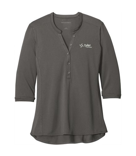 Port Authority ® Ladies UV Choice Pique Henley image thumbnail