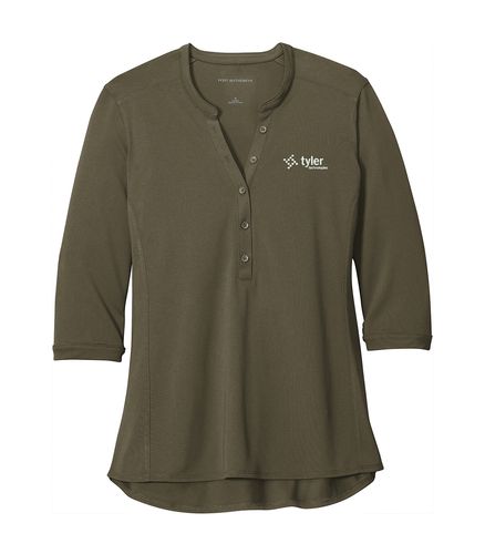 Port Authority ® Ladies UV Choice Pique Henley image thumbnail
