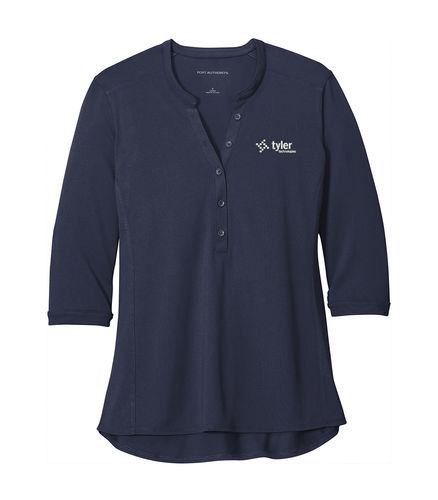 Port Authority ® Ladies UV Choice Pique Henley image thumbnail