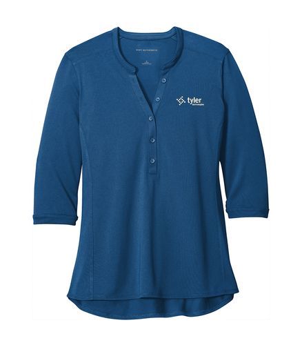 Port Authority ® Ladies UV Choice Pique Henley image thumbnail