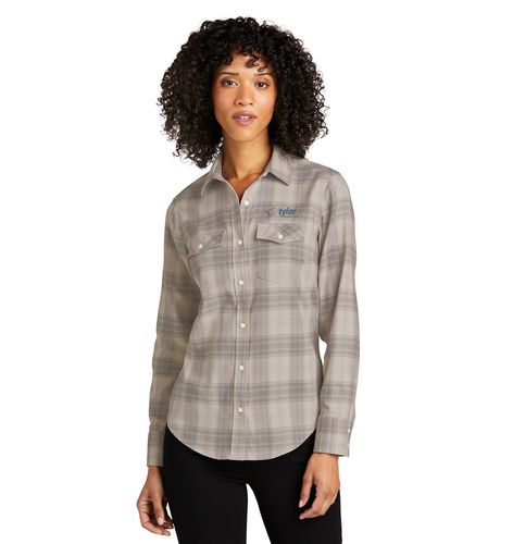 Port Authority Women's Long Sleeve Ombre Plaid Shirt image thumbnail