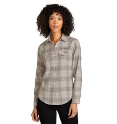 Image of Port Authority Women's Long Sleeve Ombre Plaid Shirt