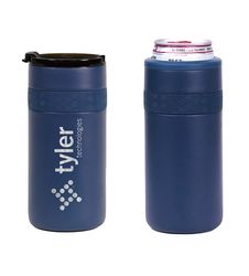 Image of Elemental® 12oz. Commuter DuoSip - Insulated Leakproof Coffee Tumbler and Slim Can Cooler 2-in-1