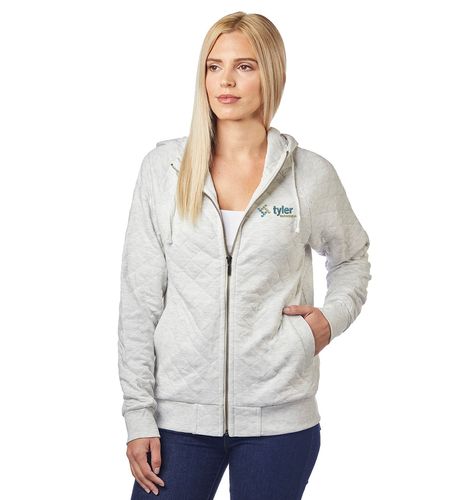 Kingsley Ladies Quilted Cotton Fleece Hoodie image thumbnail