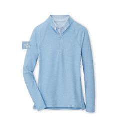 Image of Peter Millar Women's Melange Raglan Sleeve Perth Layer Quarter-Zip
