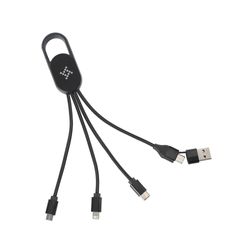 Image of Hex 6 in 1 Light Up Charging Cables w/ Carabiner