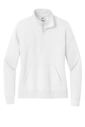 Nike Ladies Club Fleece Sleeve Swoosh 1/2-Zip NKDX6720 image thumbnail