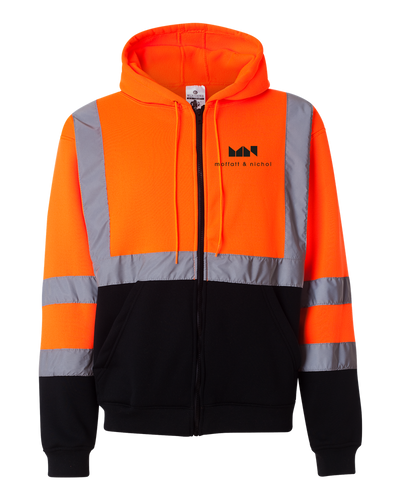 Hi-Vis Hooded Full-Zip Sweatshirt image thumbnail