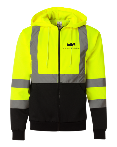 Hi-Vis Hooded Full-Zip Sweatshirt image thumbnail