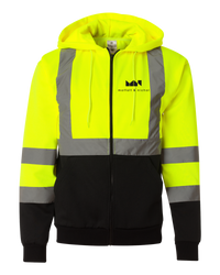 Image of Hi-Vis Hooded Full-Zip Sweatshirt