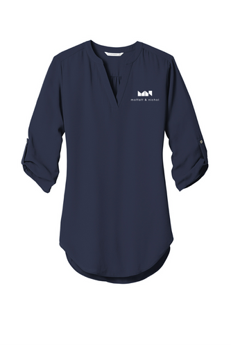 Port Authority Ladies 3/4-Sleeve Tunic Blouse image thumbnail