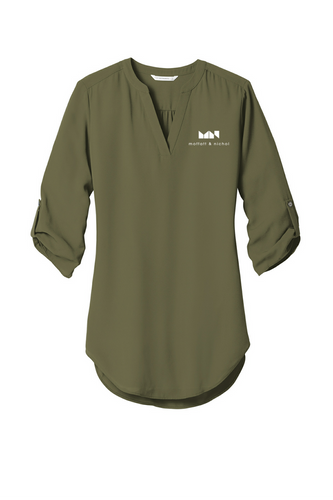 Port Authority Ladies 3/4-Sleeve Tunic Blouse image thumbnail