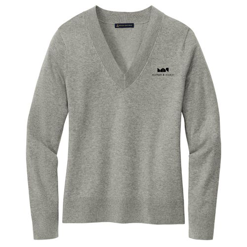 Brooks Brothers Women's Cotton Stretch V-Neck Sweater image thumbnail