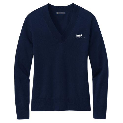 Brooks Brothers Women's Cotton Stretch V-Neck Sweater image thumbnail
