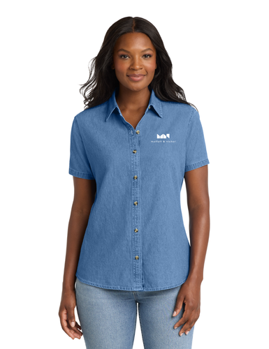 Women’s Short Sleeve Denim Shirt image thumbnail