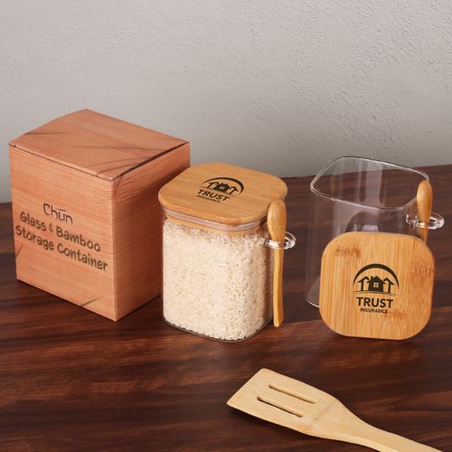 Chun Glass & Bamboo Storage Container image thumbnail