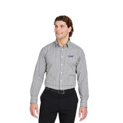 Image of Crownlux Performance® Men's Gingham Shirt