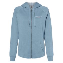 Image of MBJ7 Women's California Wave Wash Full-Zip Hooded Sweatshirt 