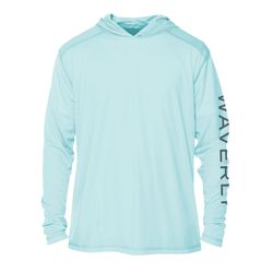 Image of Men's Blue Hooded Sun Shirt