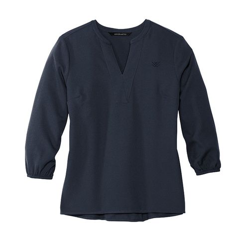 Ladies' Navy 3/4 Sleeve Blouse image thumbnail