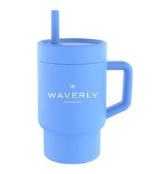 Image of Blue Silicone Baby Sippy Cup