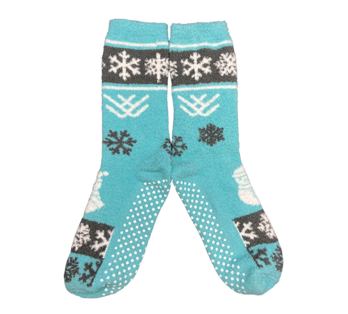 Blue/Grey Fuzzy Socks image thumbnail