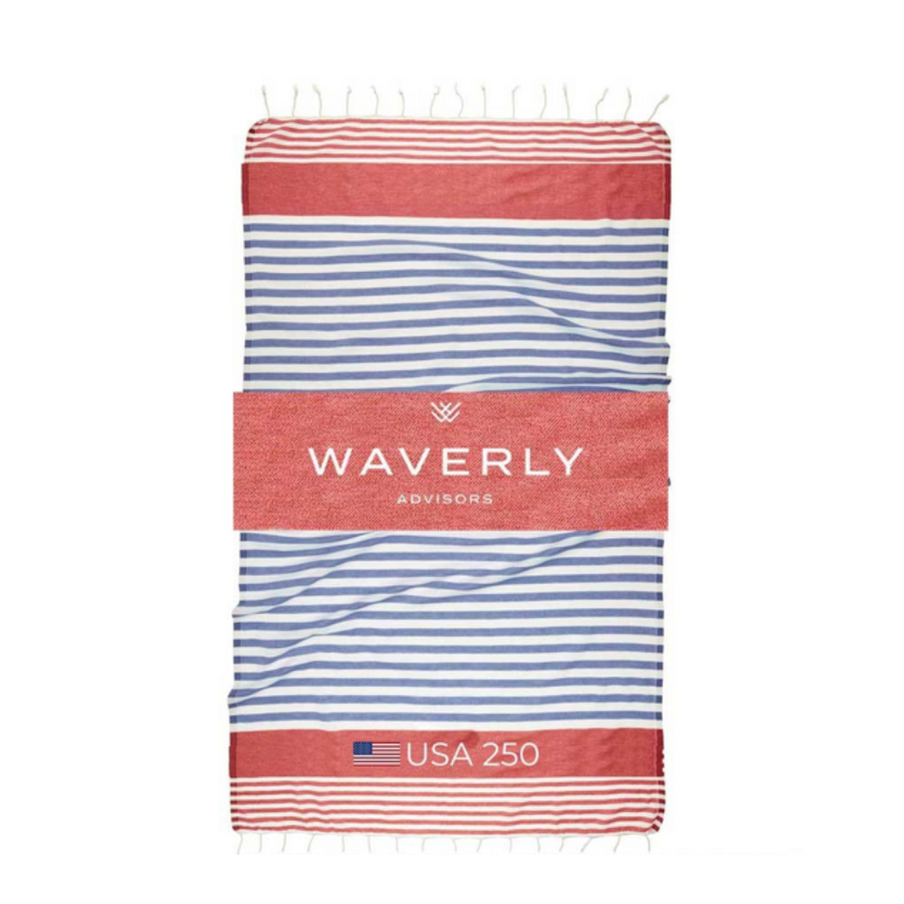 Navy/Red USA Turkish Towel primary image