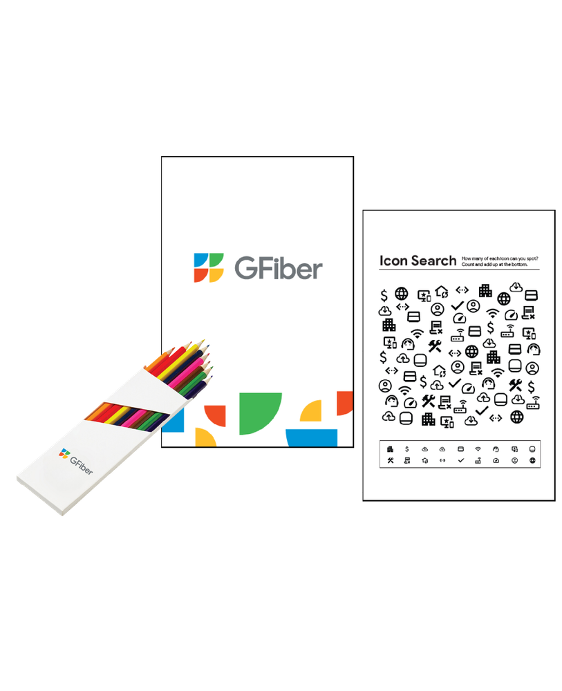 Large Coloring Book and Pencils primary image