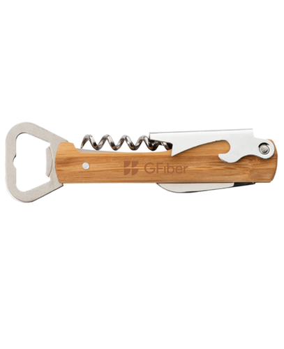 Image of Bamboo Wine Bottle Opener