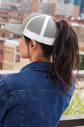 Snapback Ponytail Trucker Cap  image thumbnail