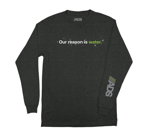 ADS Our Reason is Water wet gel print tee with reflective sleeve image thumbnail