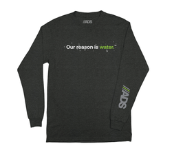 Image of ADS Our Reason is Water wet gel print tee with reflective sleeve