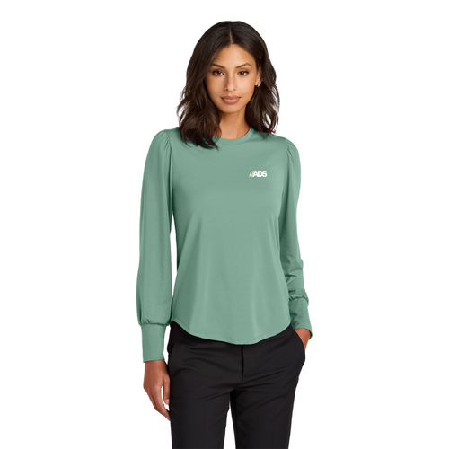 Mercer+Mettle Women's Stretch Jersey Long Sleeve Blouson Top image thumbnail