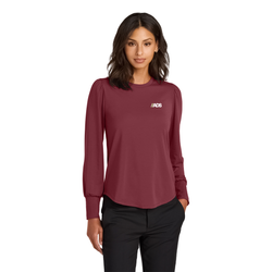 Image of Mercer+Mettle Women's Stretch Jersey Long Sleeve Blouson Top