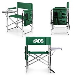 Image of Folding Chair w/Fold Out Table, Side Pockets, Drink Holders