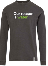 Image of ADS Our Reason is Water Long Sleeve Tee with Flocking Detail and Custom Tag