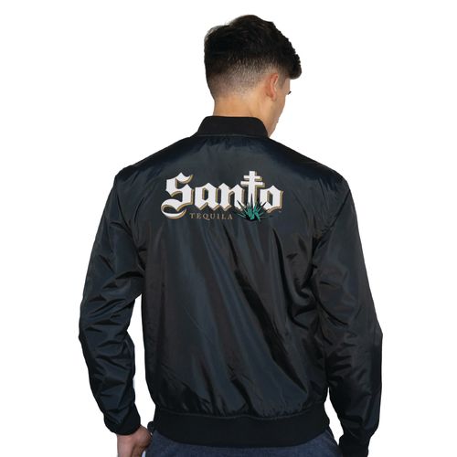 Unisex Custom Golden Goods Bomber Jacket - BLACK image thumbnail