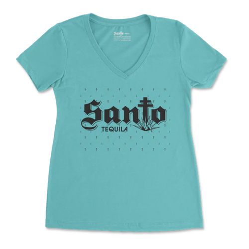 Women's V-Neck Short Sleeve T-Shirt - AGAVE image thumbnail