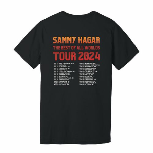 Sammy Hagar Tour Unisex Bella Canvas Short Sleeve Jersey T-Shirt - BLACK image thumbnail