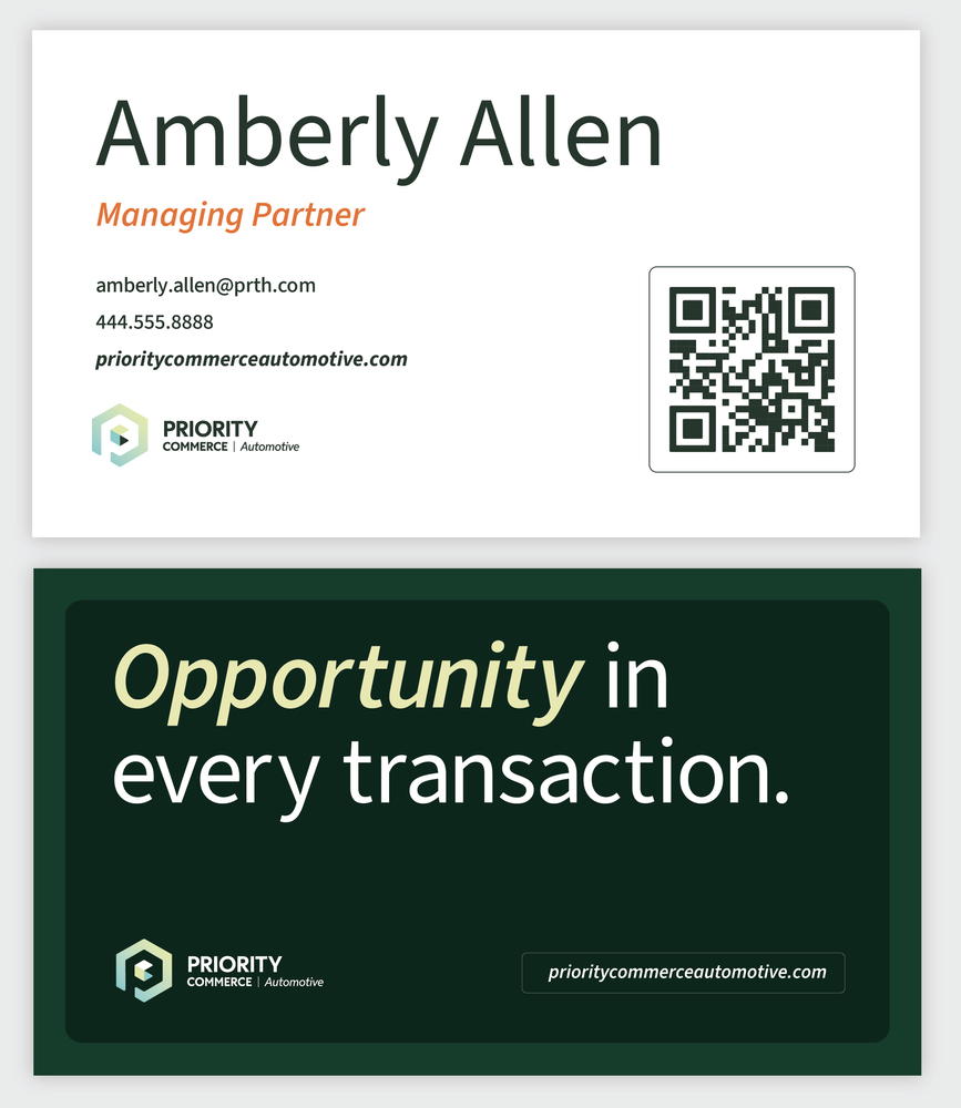 Priority Commerce Automotive Business Cards primary image